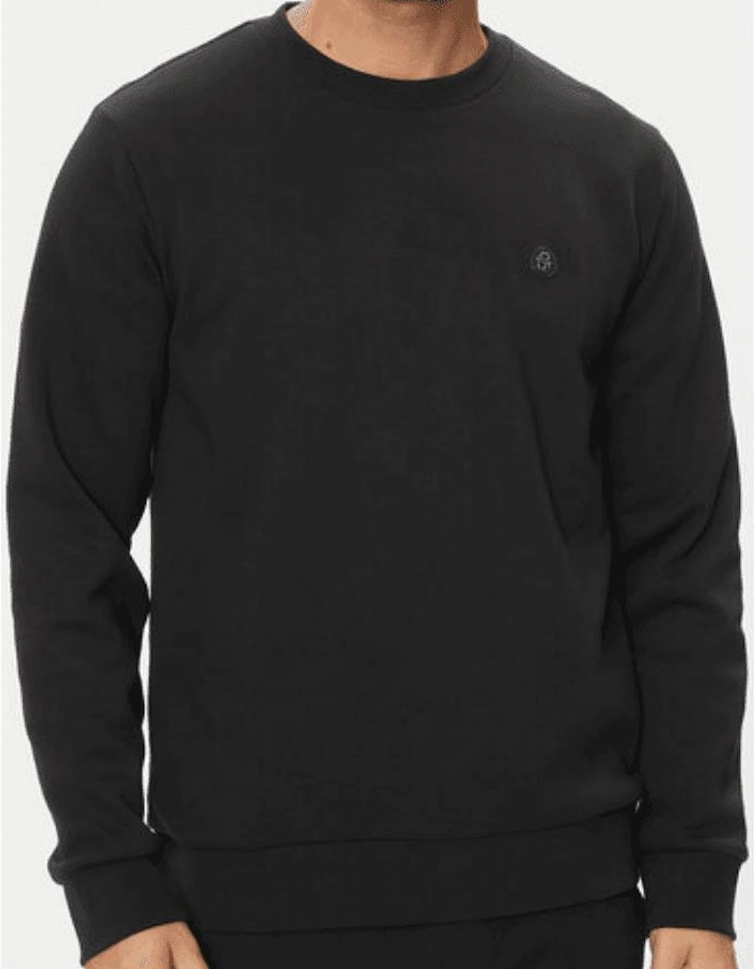 C-Sharpe Logo Crew Neck Black Sweatshirt