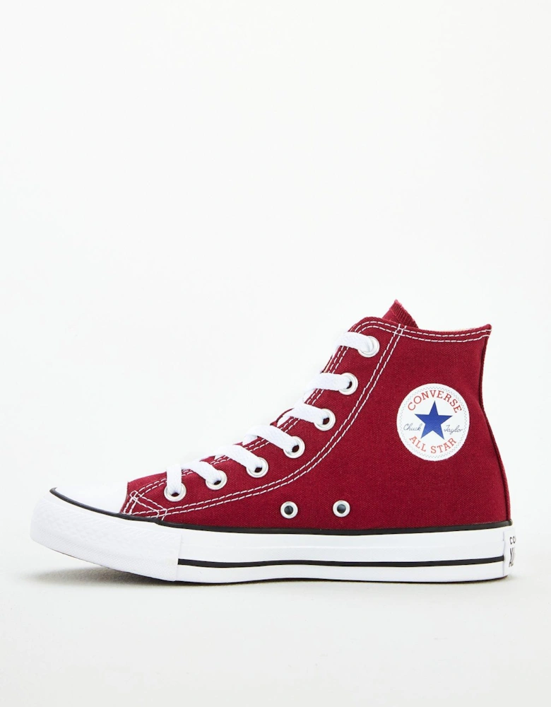 Canvas Hi Top Trainers - Dark Red