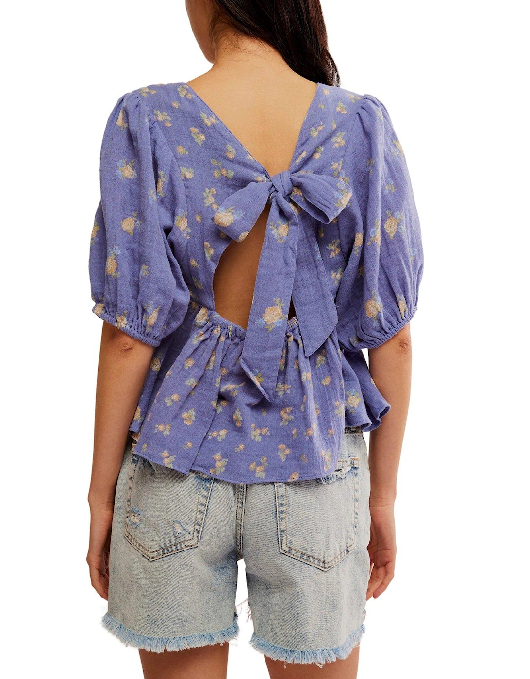 Chloe Printed Top - Blue