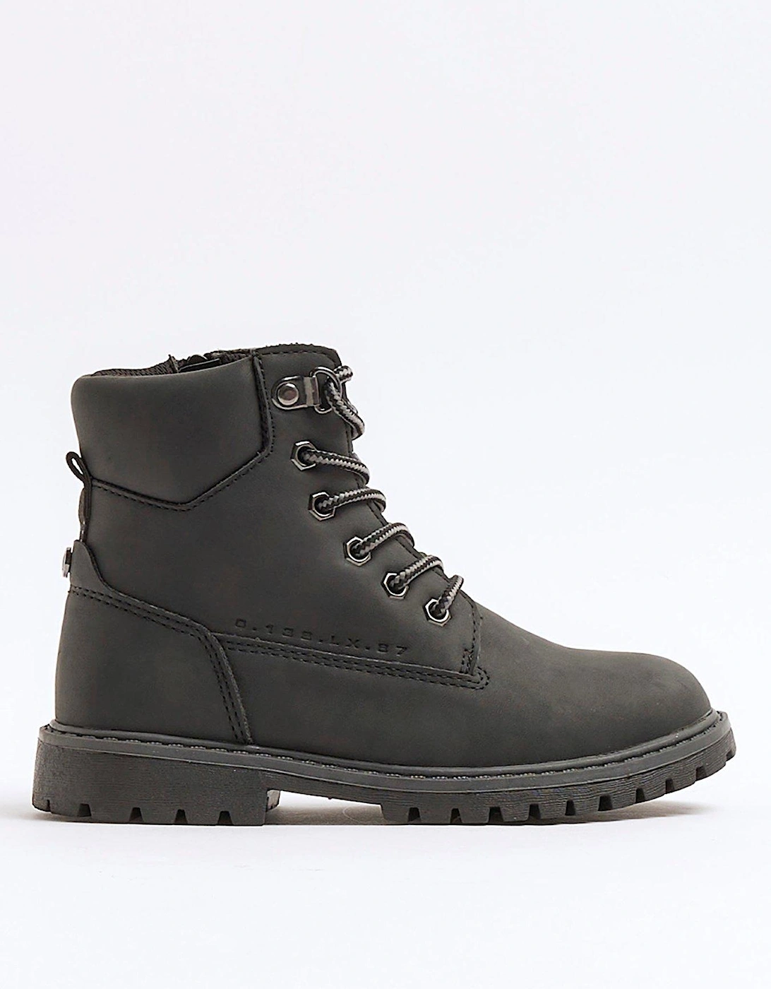 Older Boy Worker Boots - Black, 6 of 5