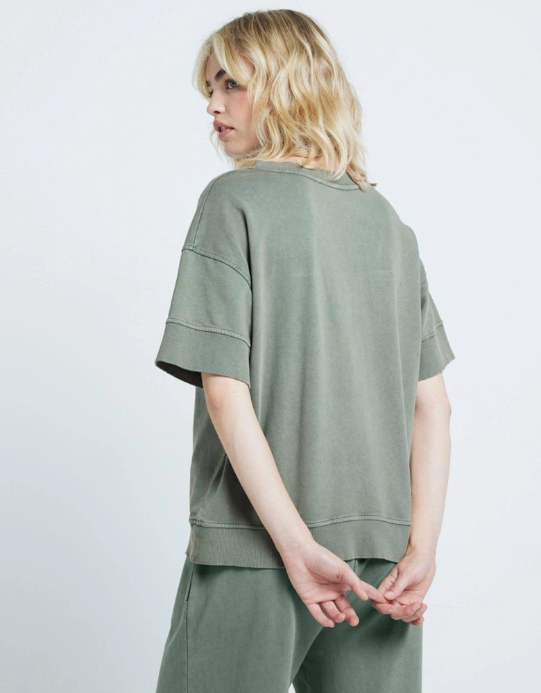 T-Shirt Sweat - Khaki - Green