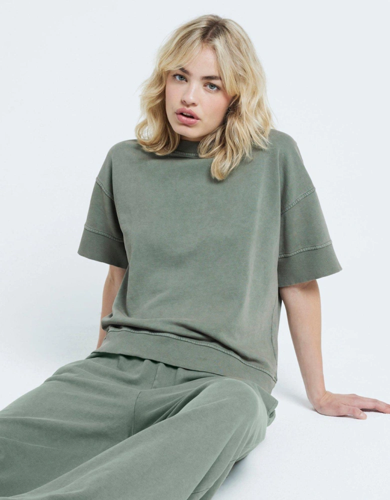 T-Shirt Sweat - Khaki - Green