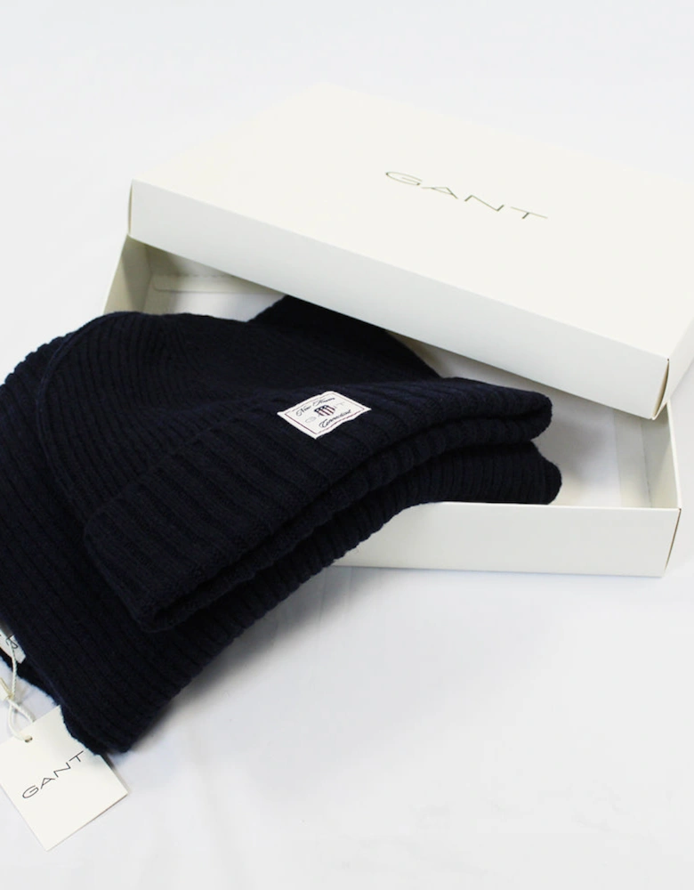 Beanie & Scarf Gift Set, Navy