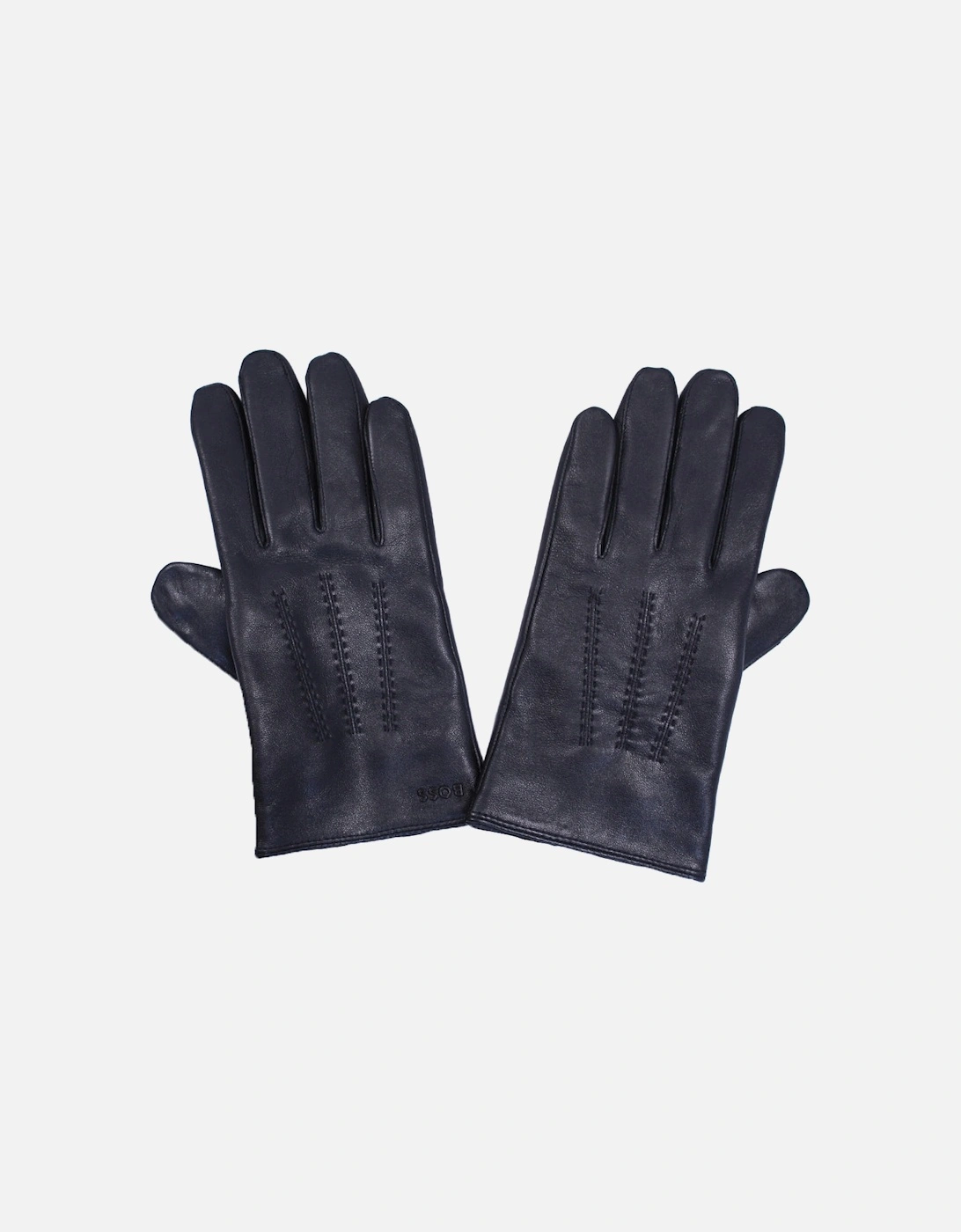 Leather Gloves With Wool Blend Lining, Black, 4 of 3