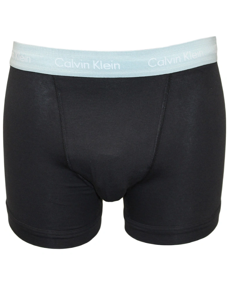 3-Pack Cotton Stretch Boxer Trunks, Black