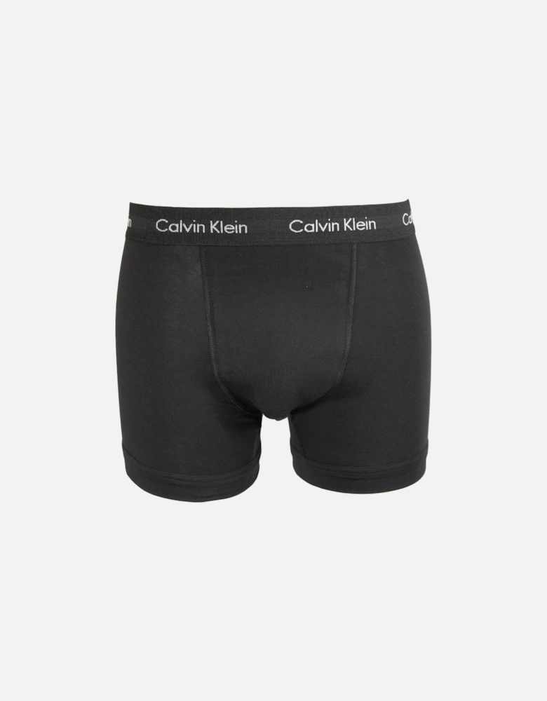 3-Pack Cotton Stretch Boxer Trunks, Black