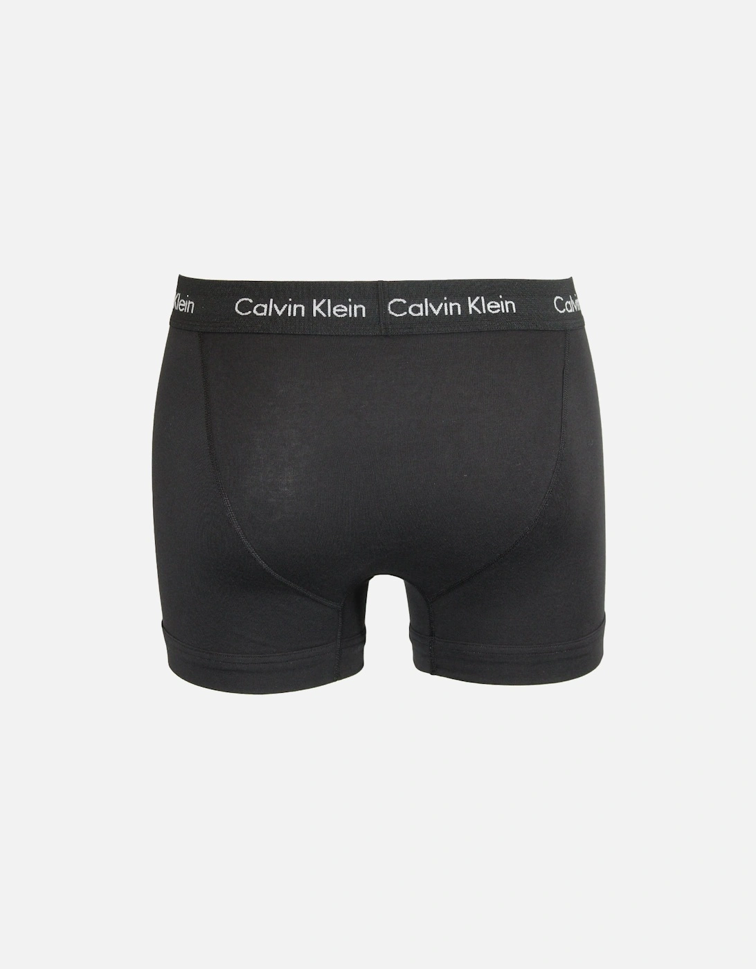 3-Pack Cotton Stretch Boxer Trunks, Black