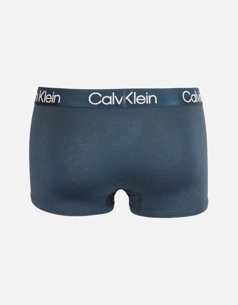 3-Pack Modern Structure Boxer Trunks, Blue/Grey/Red