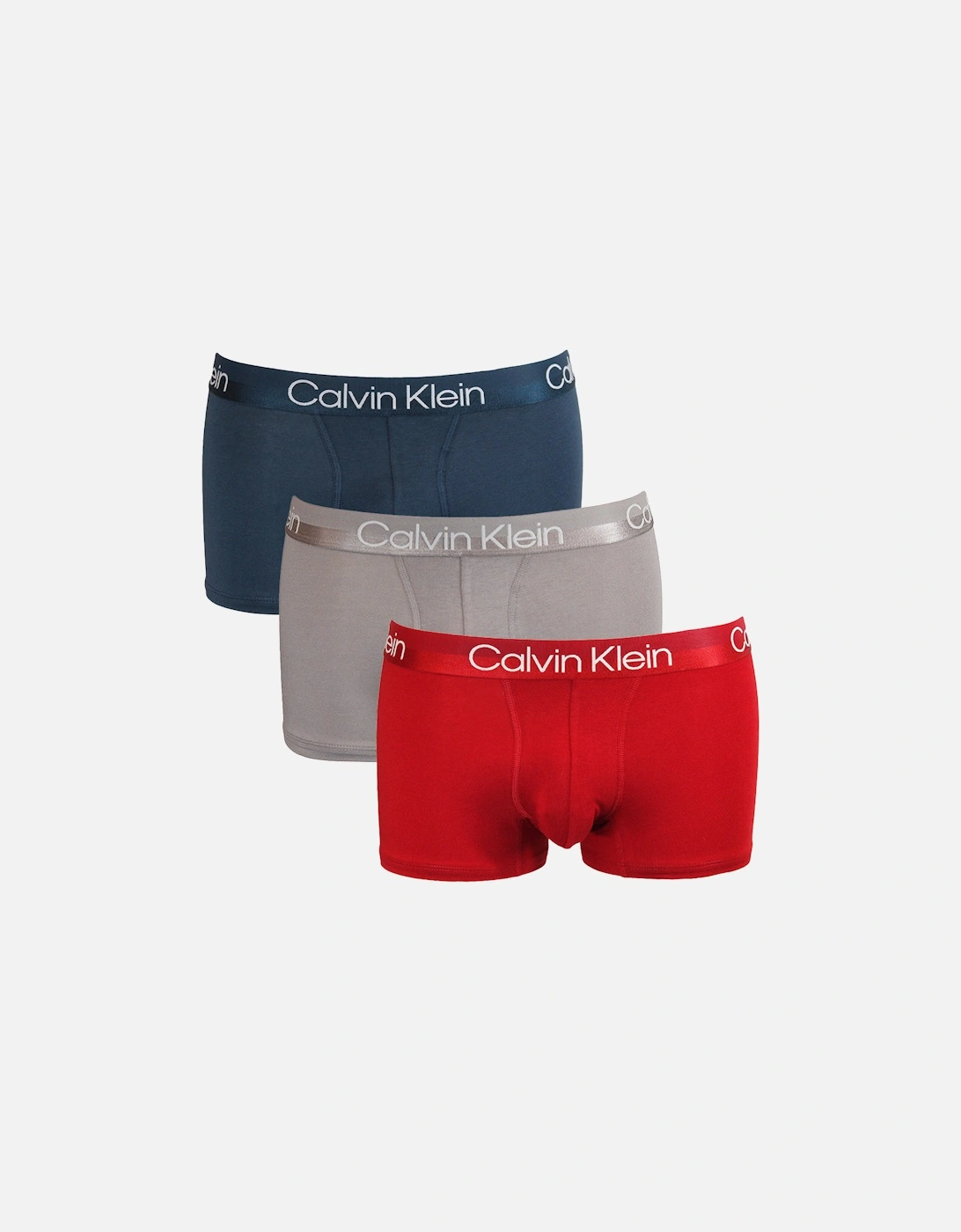 3-Pack Modern Structure Boxer Trunks, Blue/Grey/Red, 8 of 7