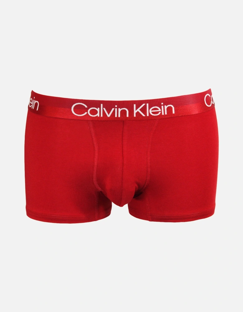 3-Pack Modern Structure Boxer Trunks, Blue/Grey/Red