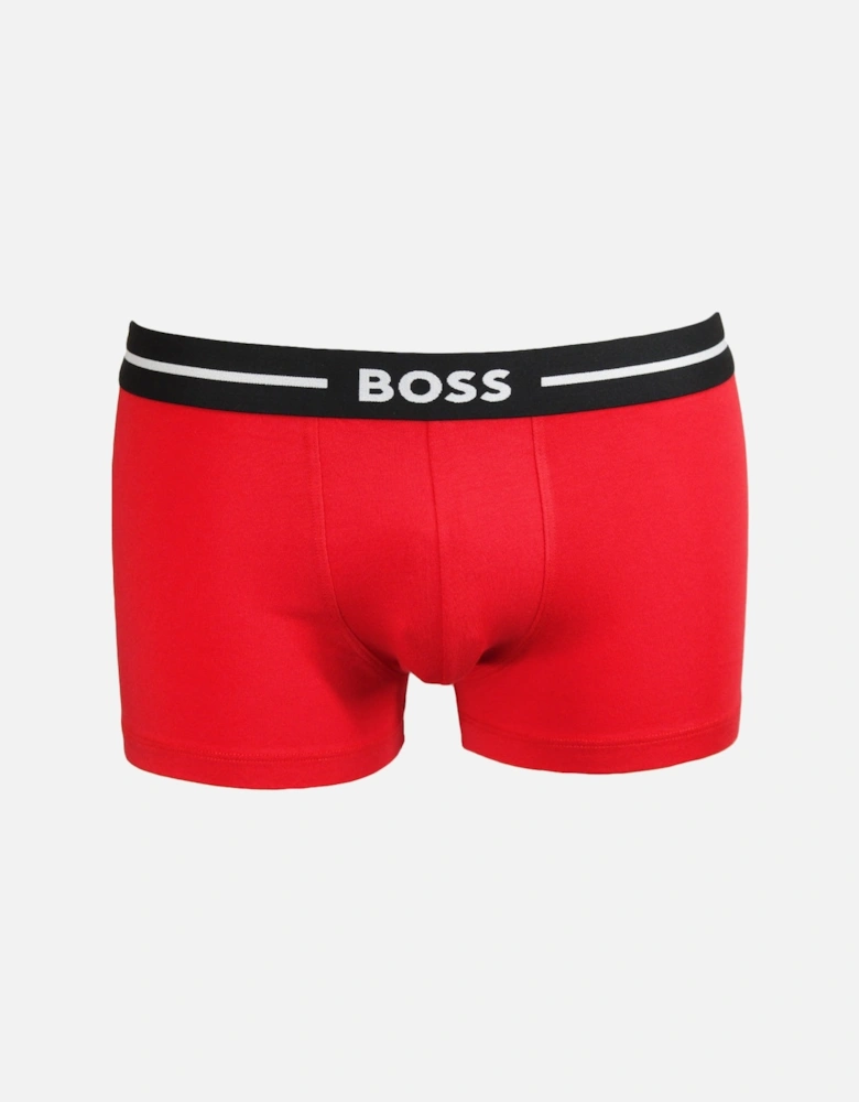 3-Pack Bold Boxer Trunks, Black/Red/Green