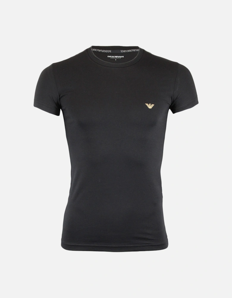 Slim-Fit Stretch Cotton T-Shirt, Black