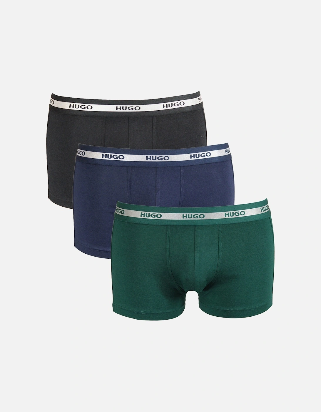 3-Pack Boxer Trunks, Black/Green/Navy, 8 of 7