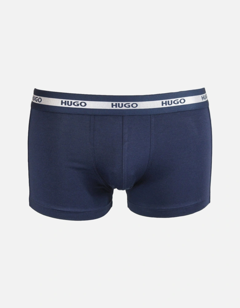 3-Pack Boxer Trunks, Black/Green/Navy