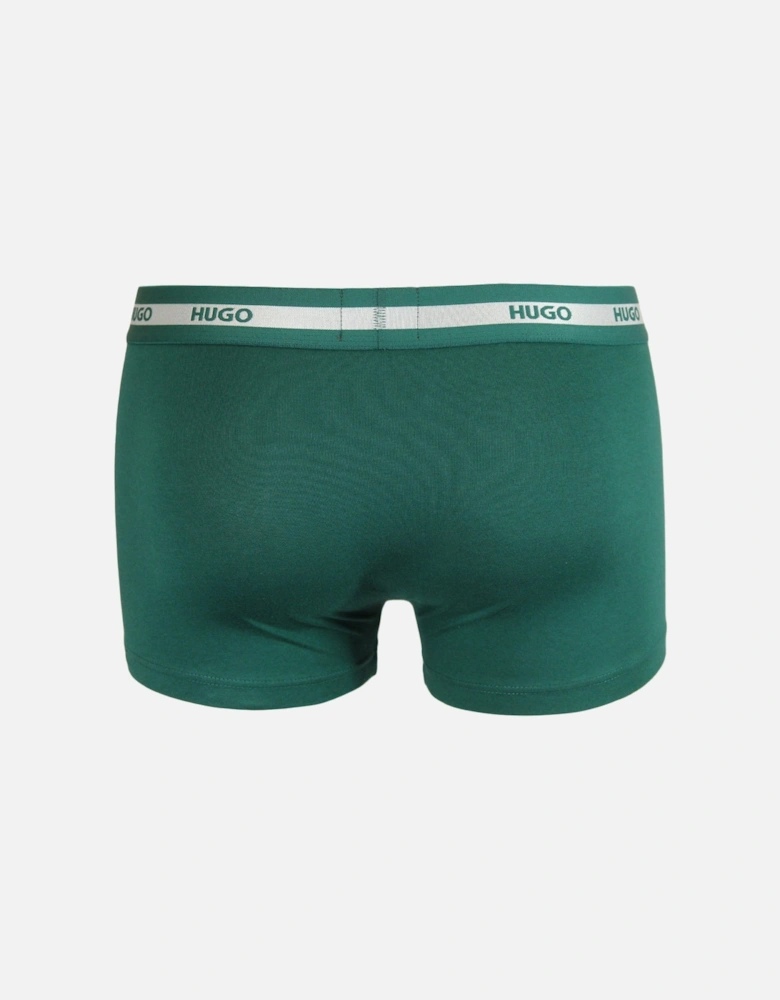 3-Pack Boxer Trunks, Black/Green/Navy