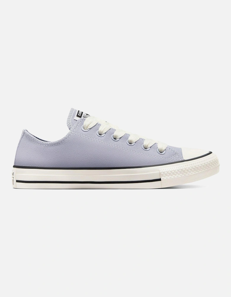 Womens Suede Ox Trainers - Light Grey