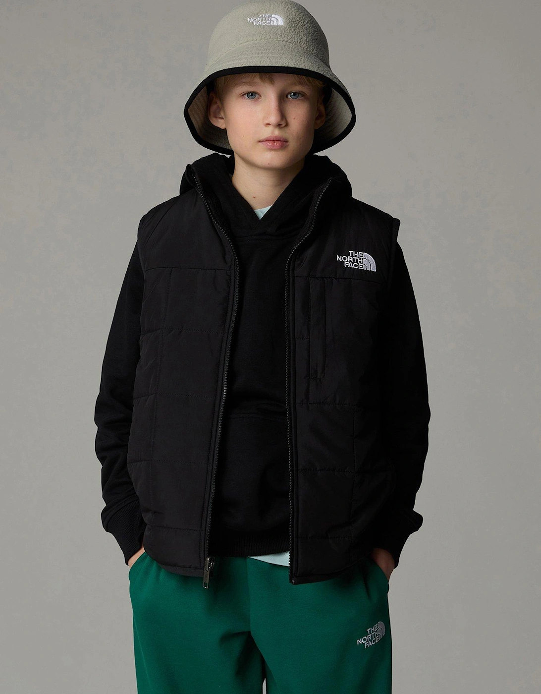 Junior Boys Reversible Shasta Vest - Black