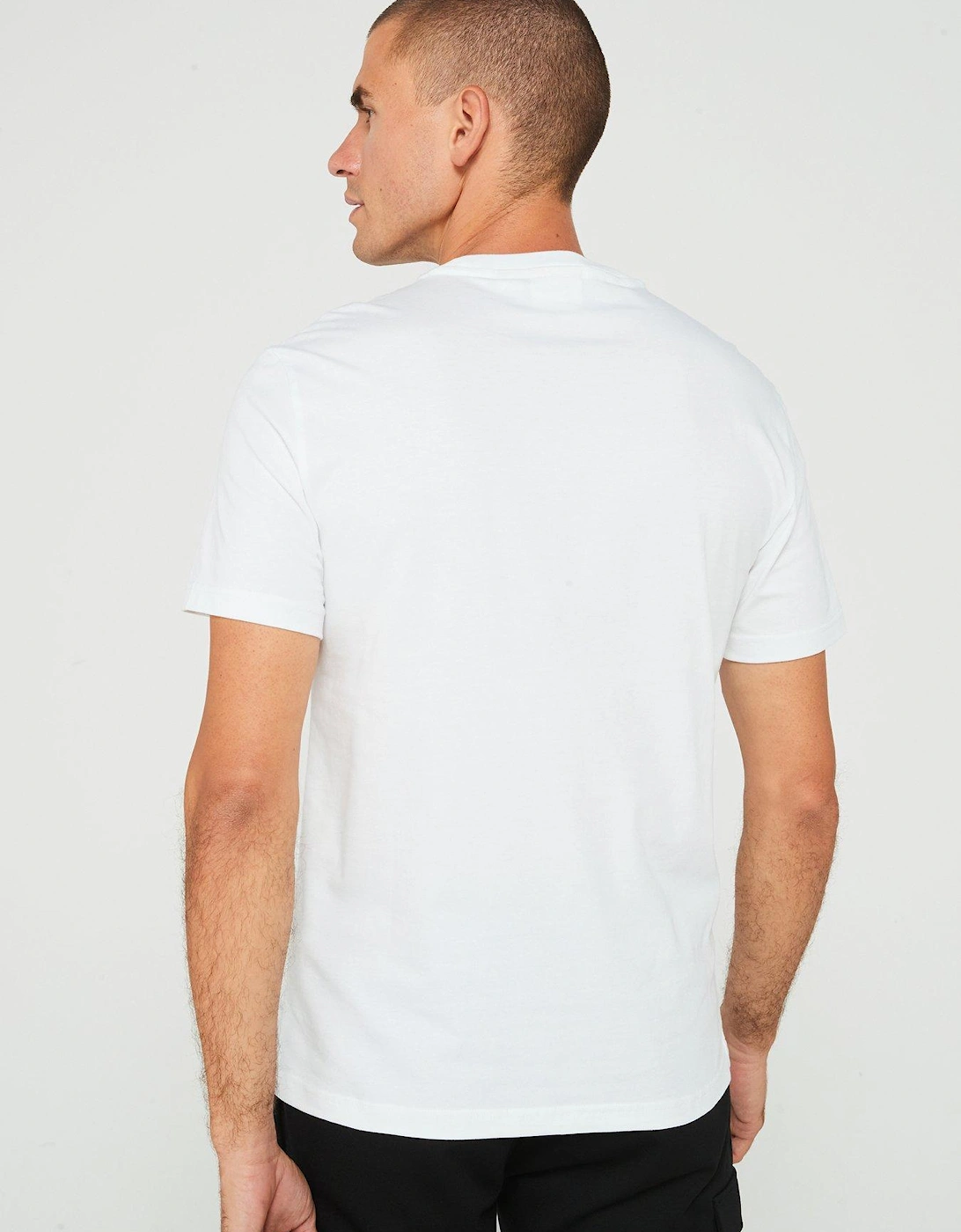 Raised Line Centre Logo T-shirt - White