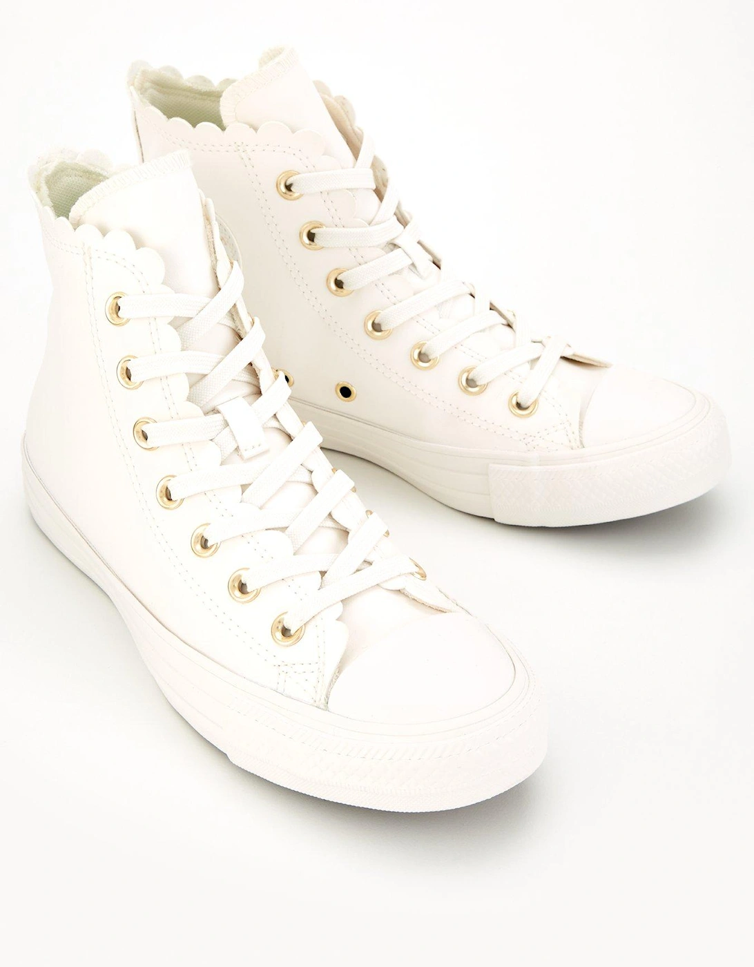 Womens Hi Top Trainers - White