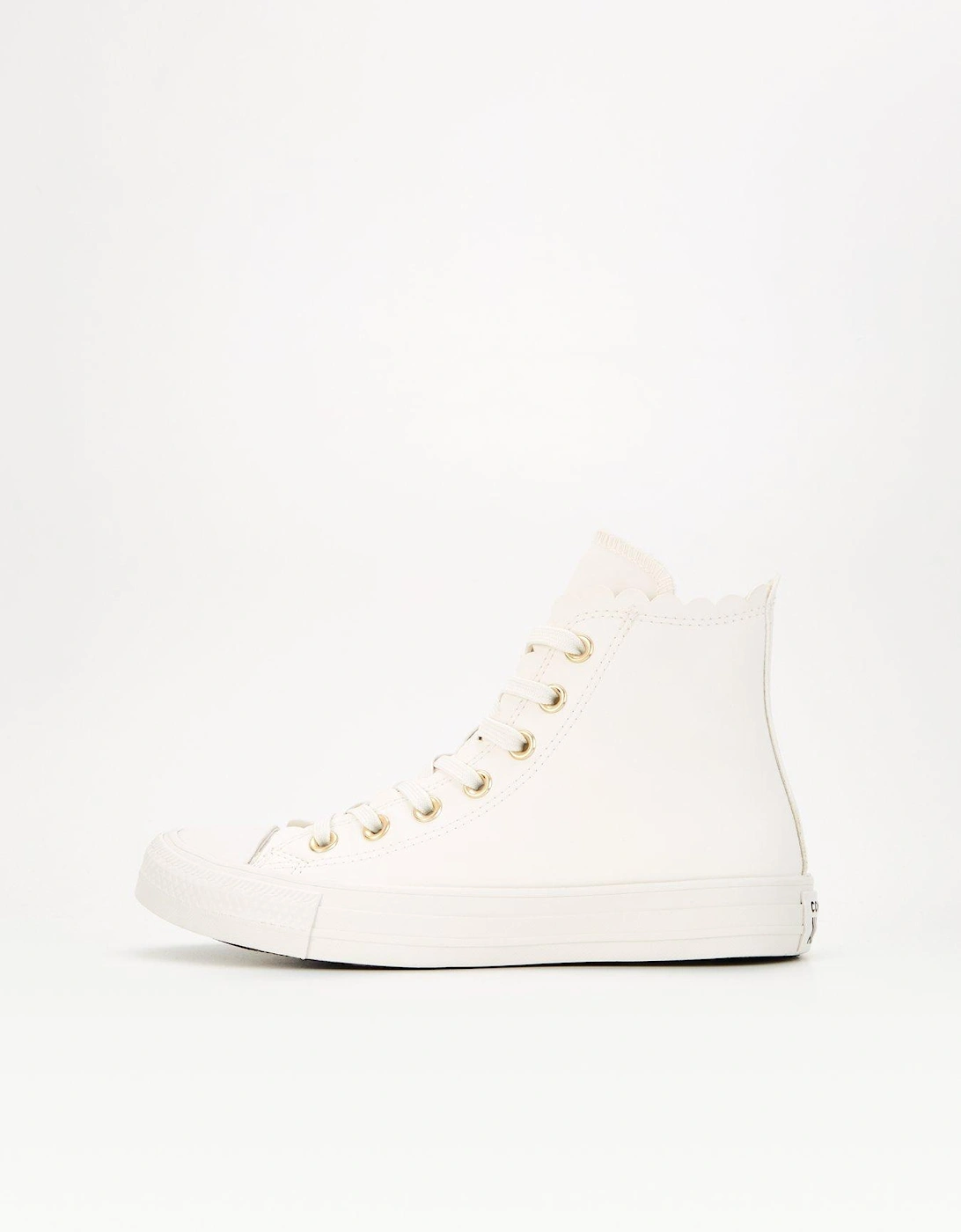 Womens Hi Top Trainers - White