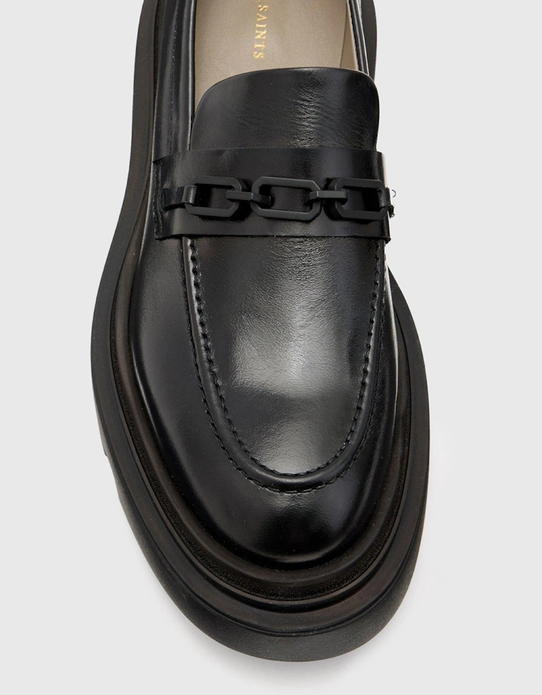 Alexia Chain Loafers - Black