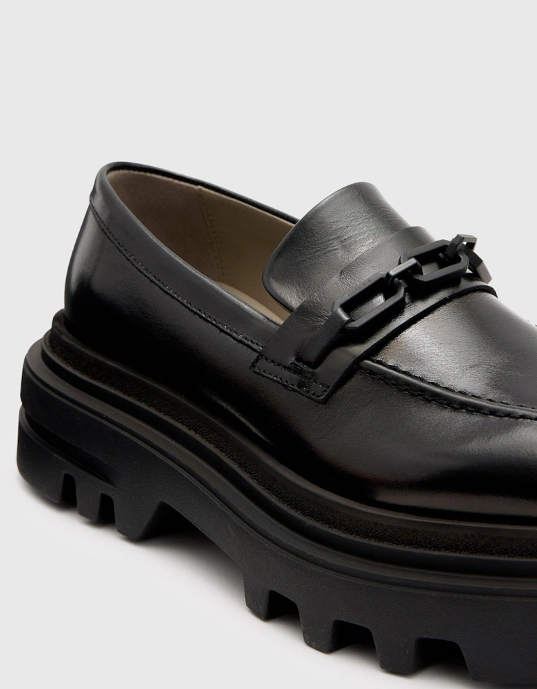 Alexia Chain Loafers - Black