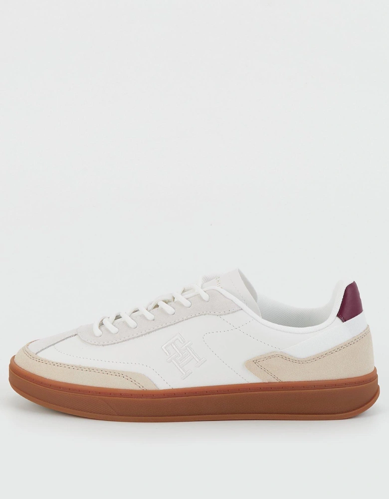 Heritage Court Leather Trainers - Beige