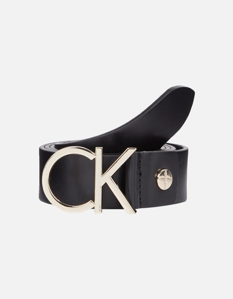 Ck Gold Logo Belt - Black