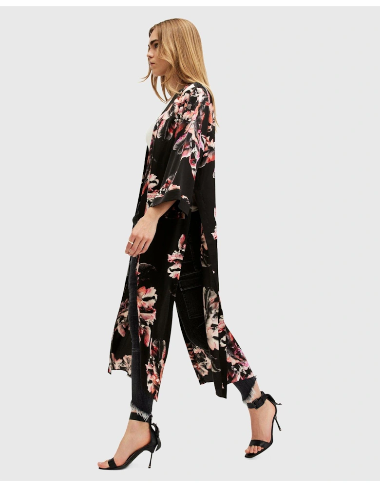 Carine Kimono - Black/Pink