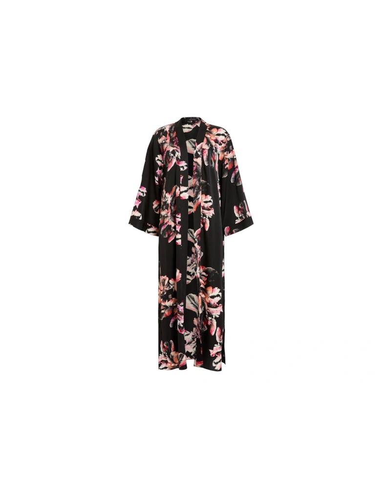 Carine Kimono - Black/Pink