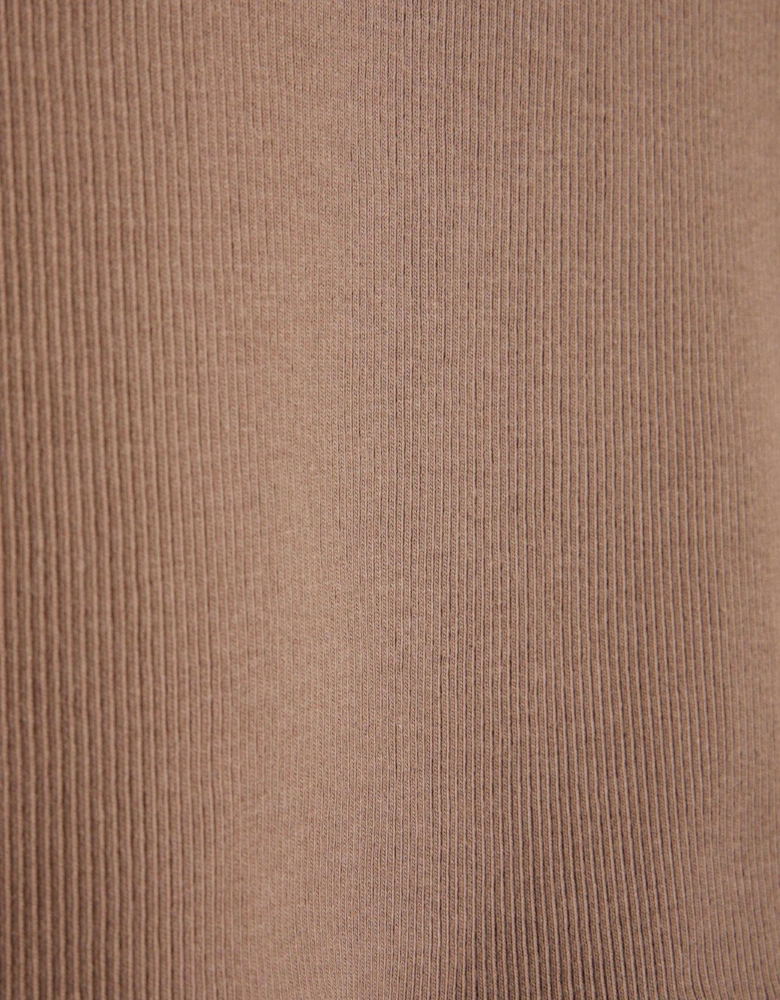 Ribbed Baby Tee - Light Brown