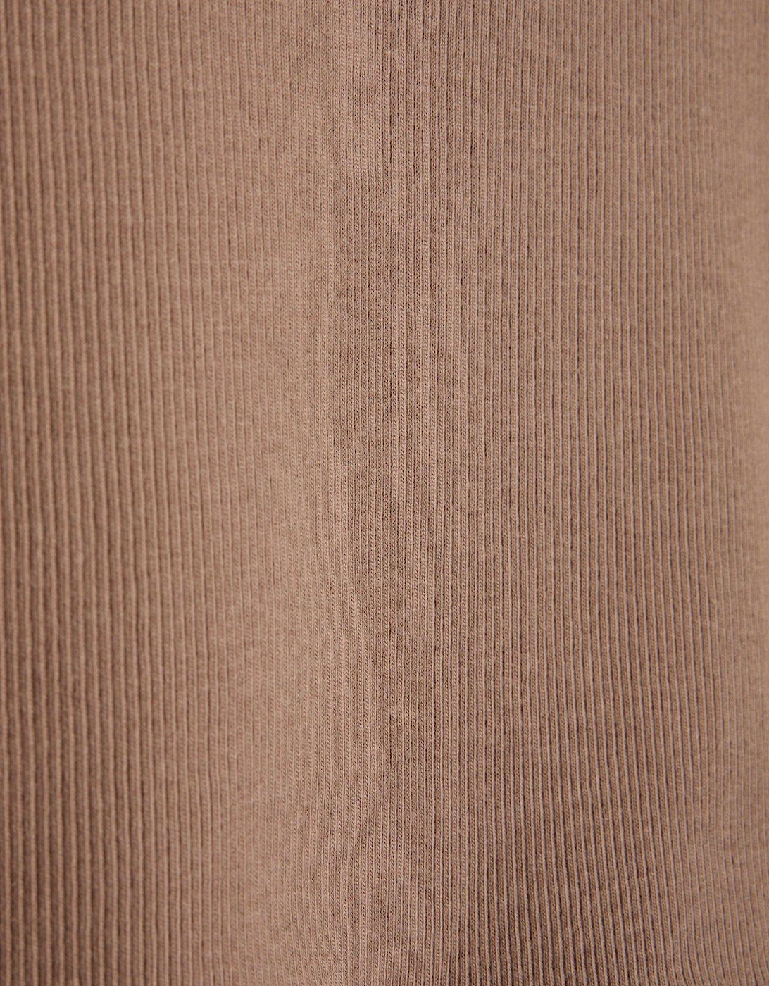 Ribbed Baby Tee - Light Brown