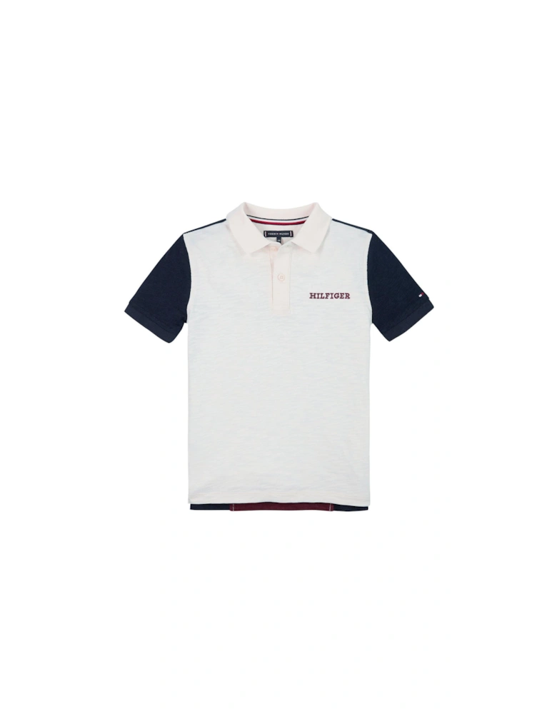 Hilfiger Monotype Colour Block Short Sleeve Polo Shirt - Multi