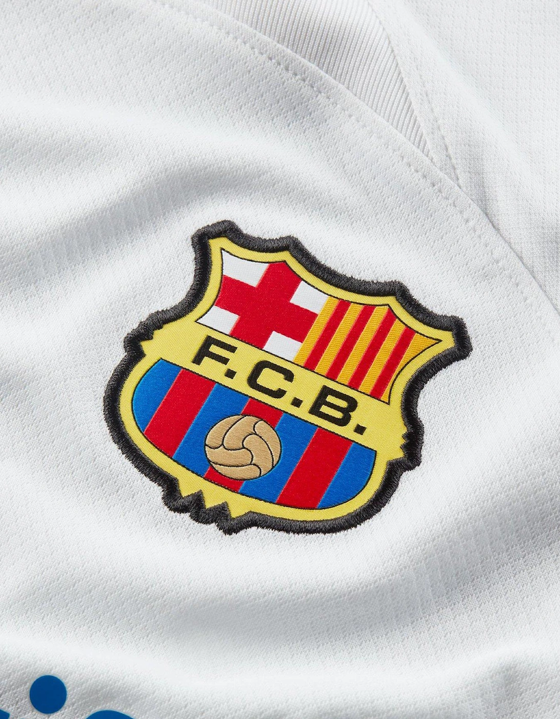 Barcelona Youth 23/24 Away Stadium Replica Shirt - White