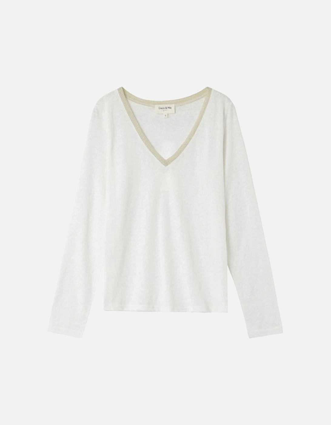 Grace & Mila Nisi Long Sleeve T-Shirt Ecru