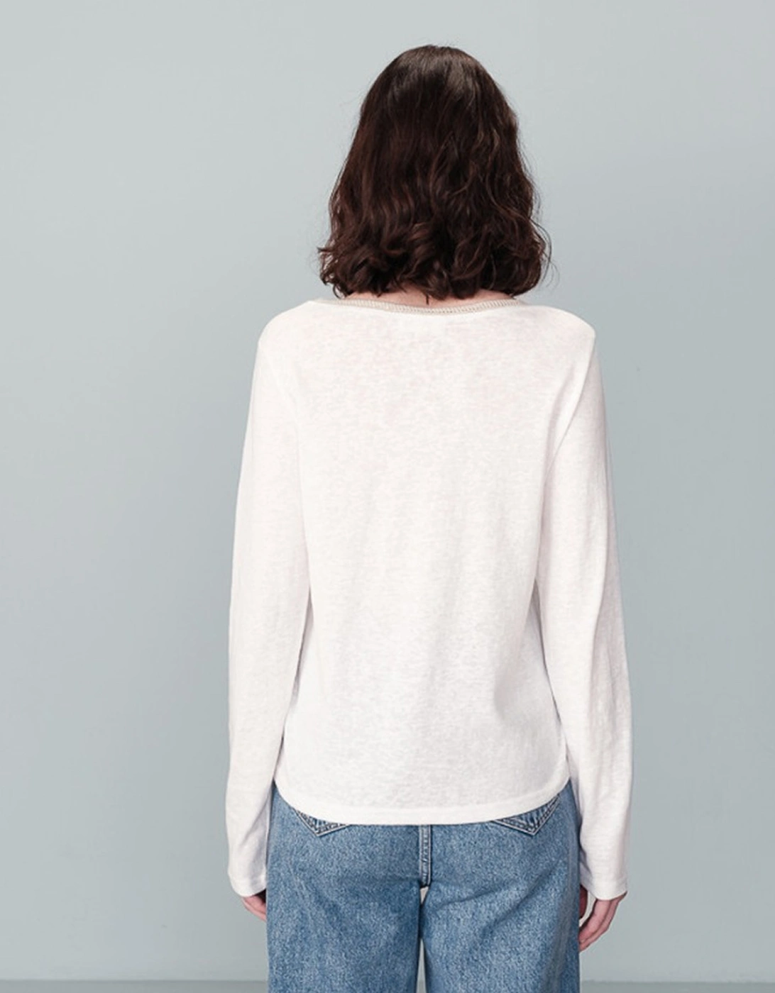 Grace & Mila Nisi Long Sleeve T-Shirt Ecru