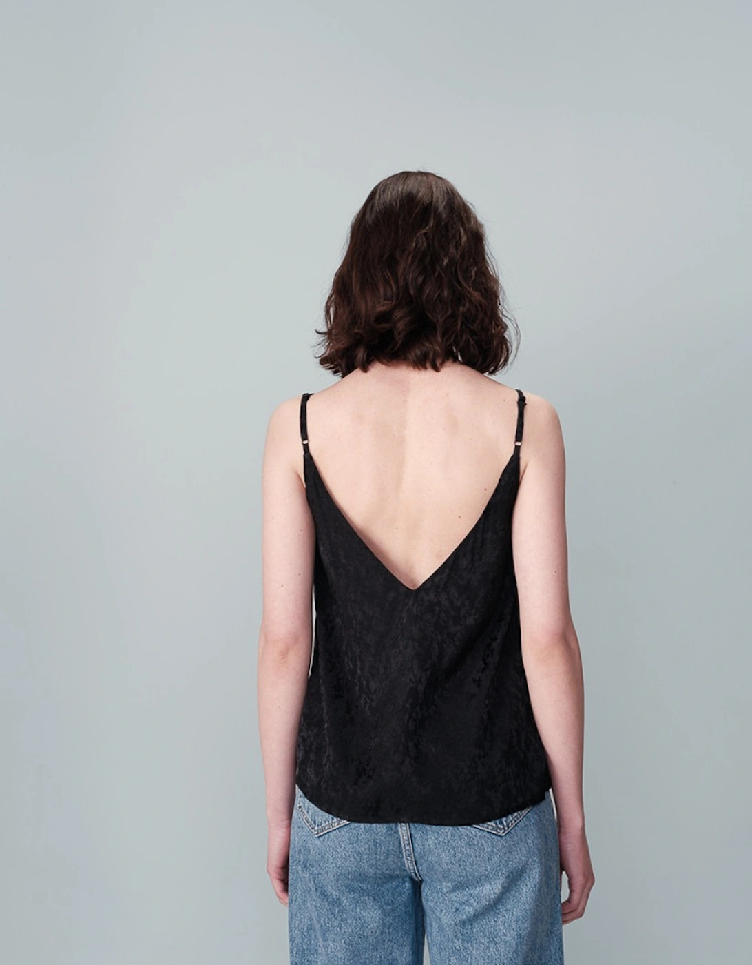 Grace & Mila Nisrine Satin Tank Top Noir