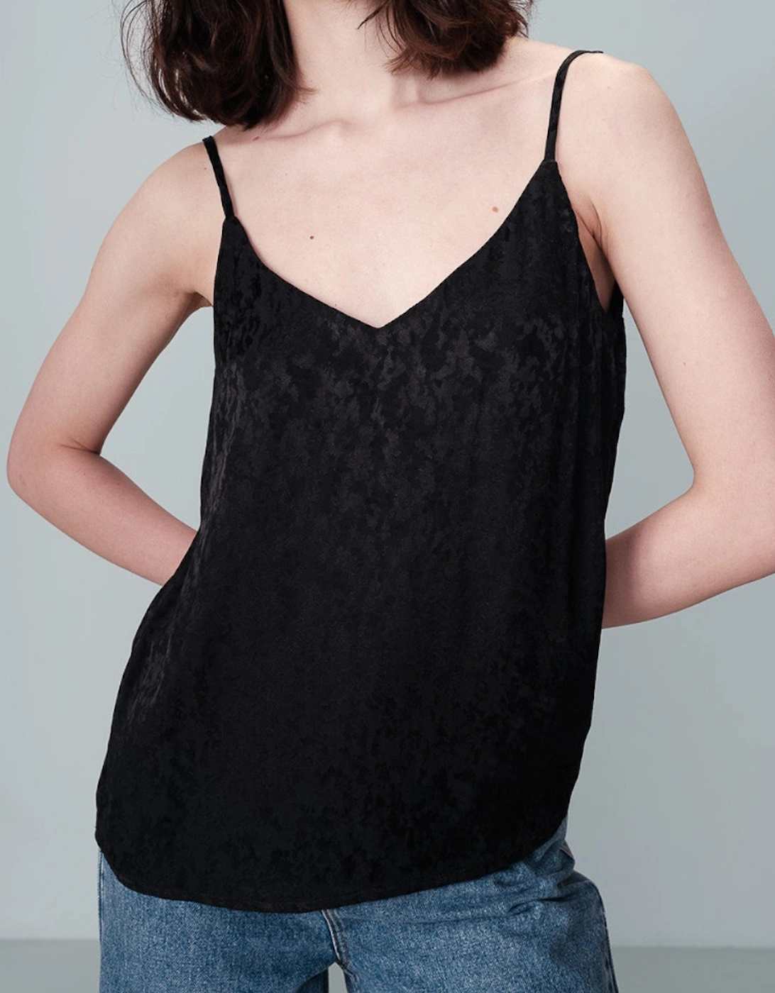 Grace & Mila Nisrine Satin Tank Top Noir