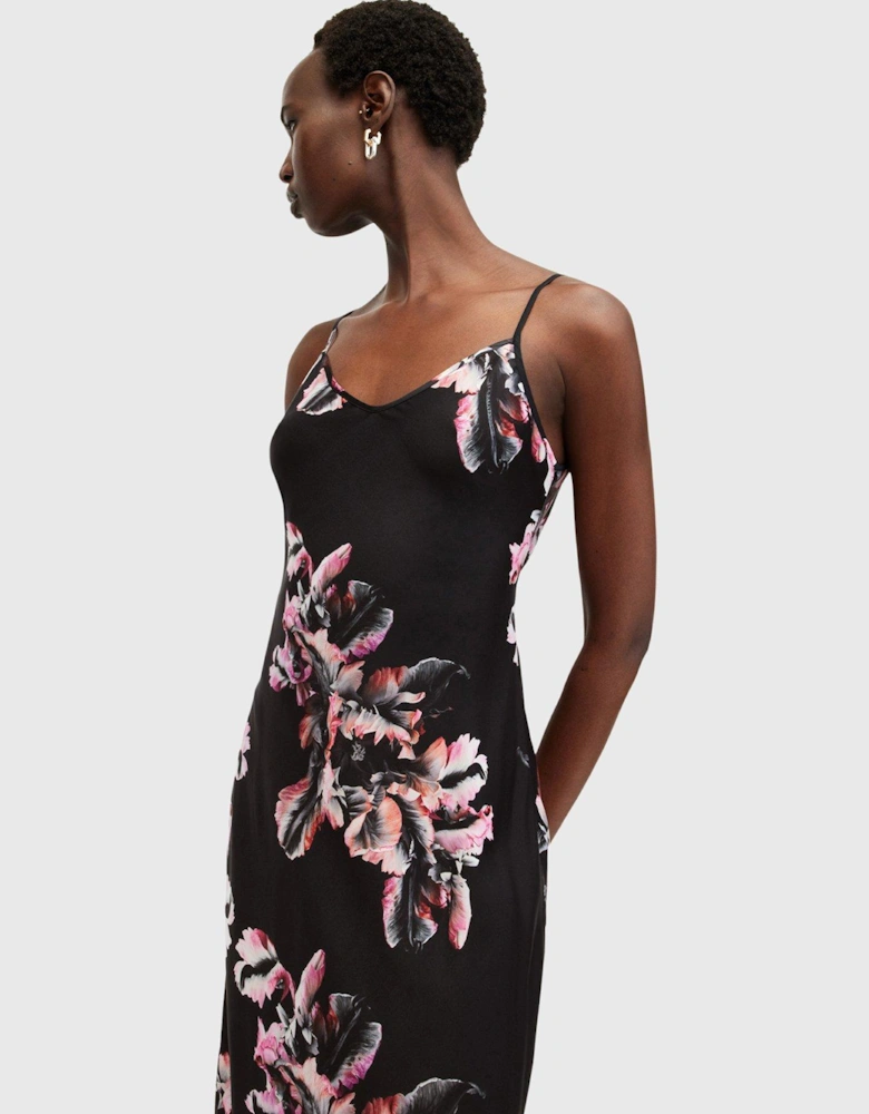 Bryony Maxi Dress - Black/Pink