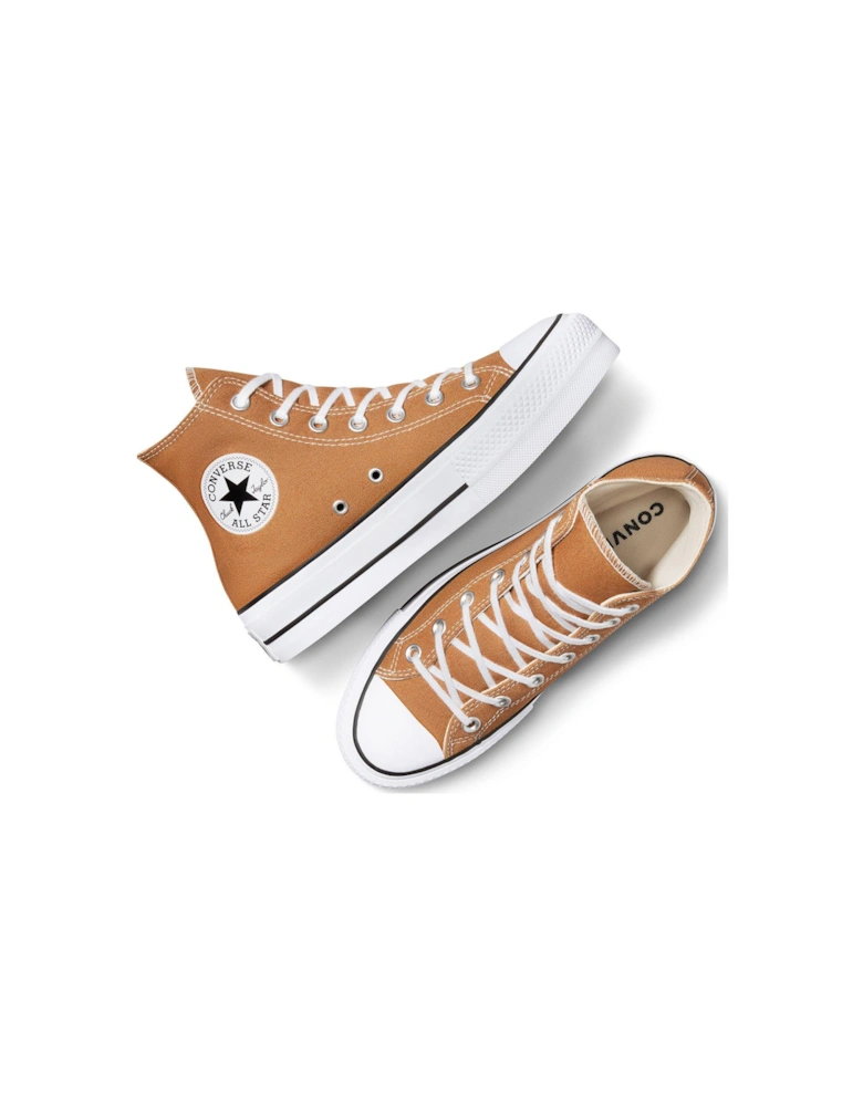 Womens Lift Seasonal Color Canvas Hi Trainers - Brown