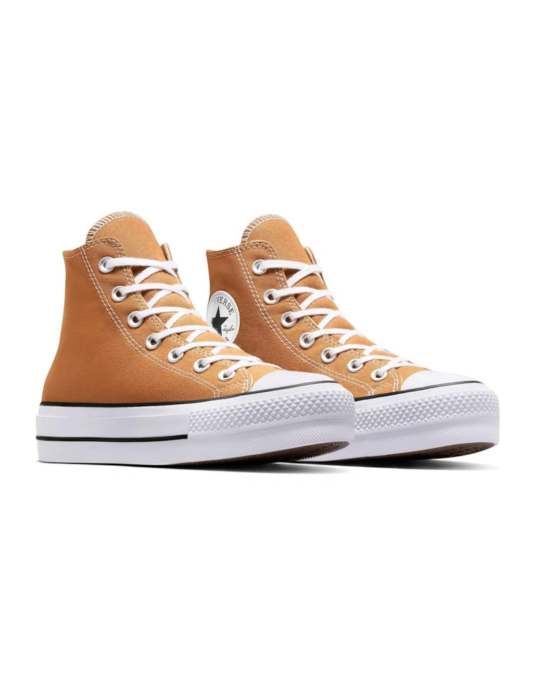 Womens Lift Seasonal Color Canvas Hi Trainers - Brown