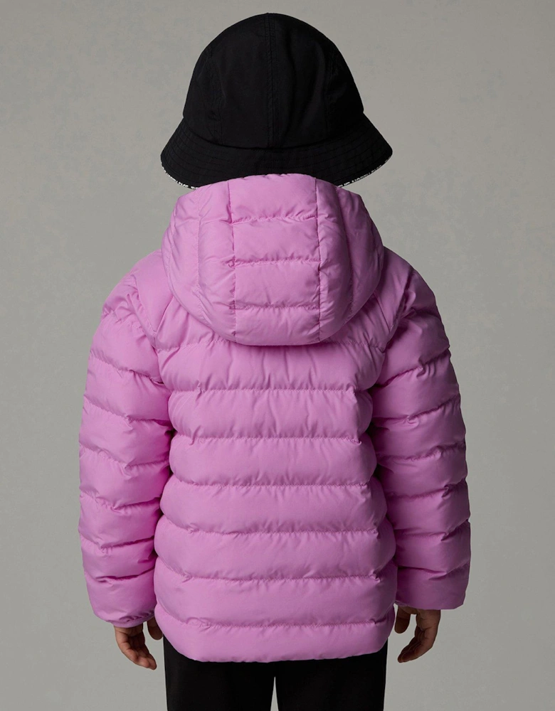 Kids Girls Reversible Perrito Hooded Jacket - Pink