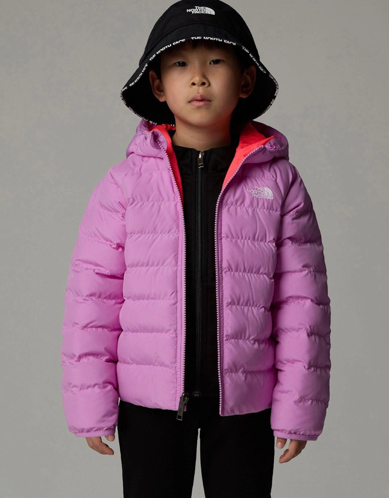 Kids Girls Reversible Perrito Hooded Jacket - Pink