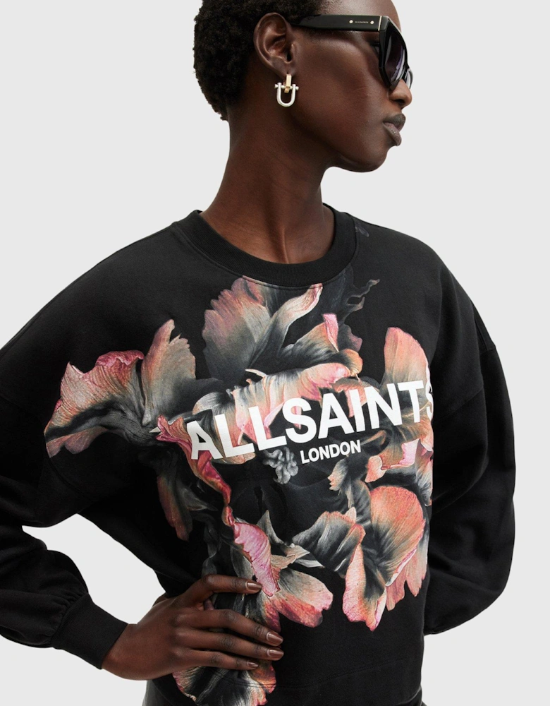 Fleurir Lila Sweatshirt - Black