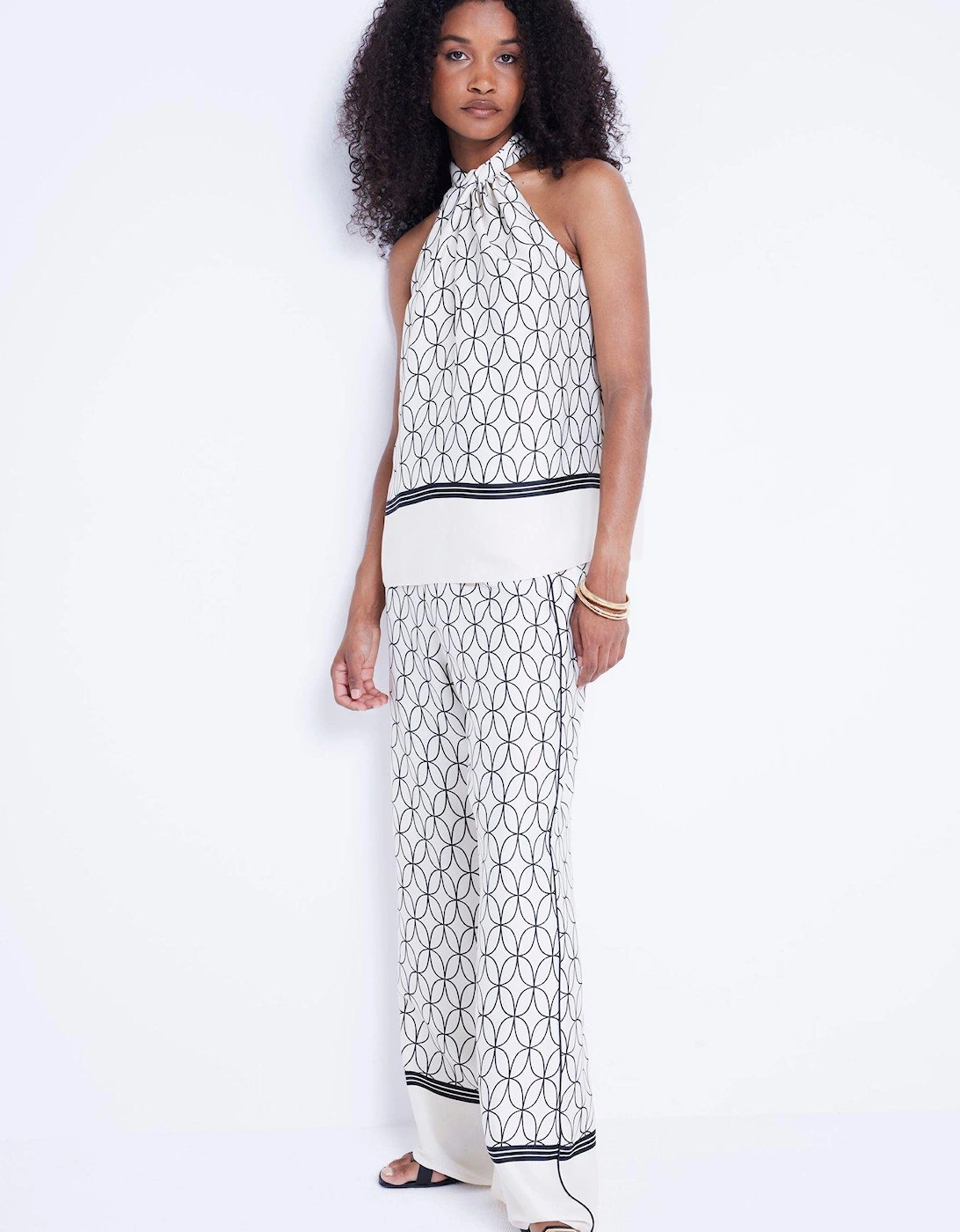 Plazzo Wide Leg Trouser - White