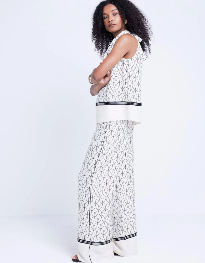 Plazzo Wide Leg Trouser - White