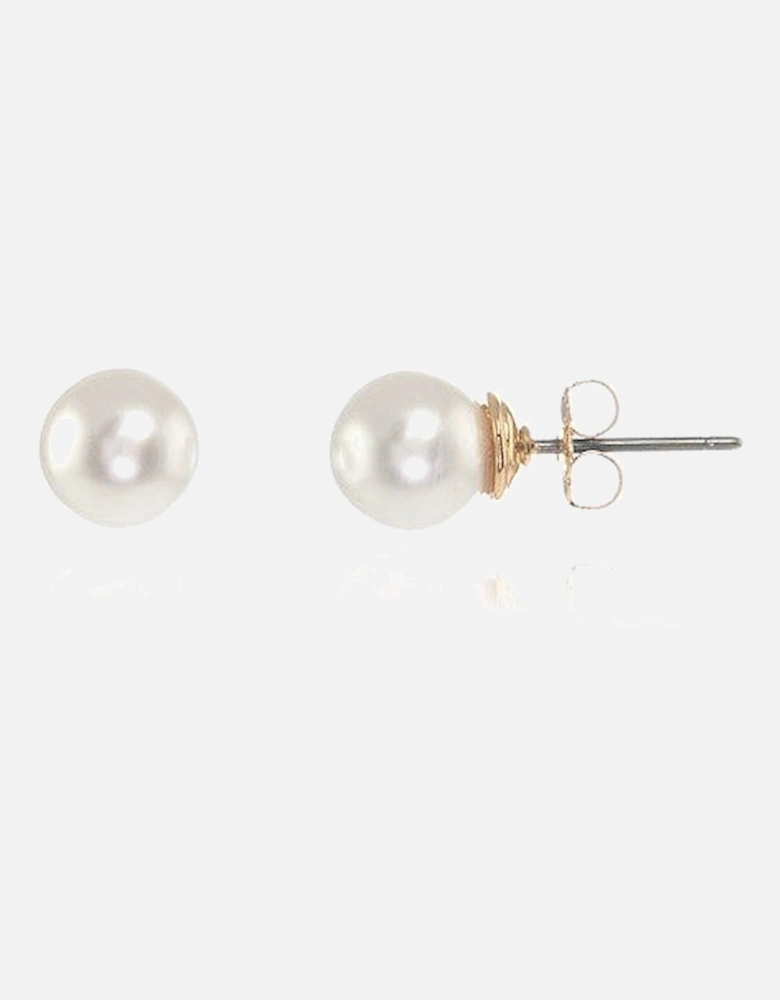 Mac 8 White Pearl Earrings