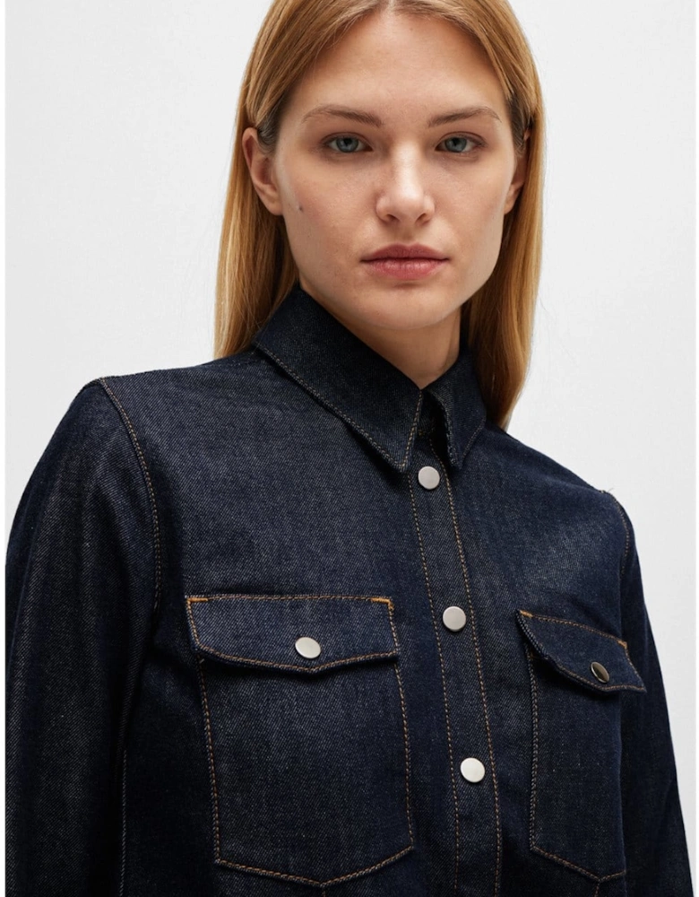 Stretch-Cotton Denim Shirt