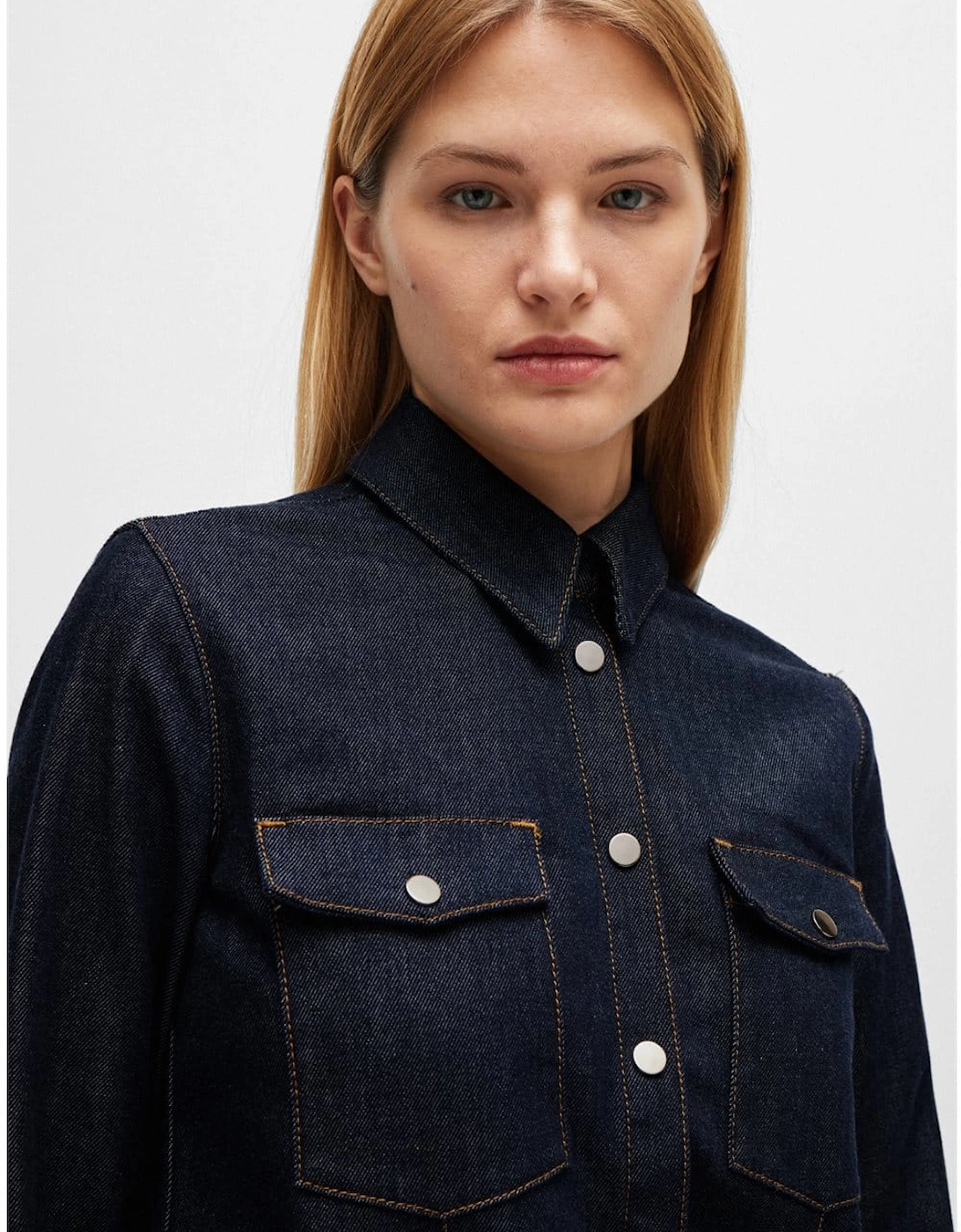 Stretch-Cotton Denim Shirt