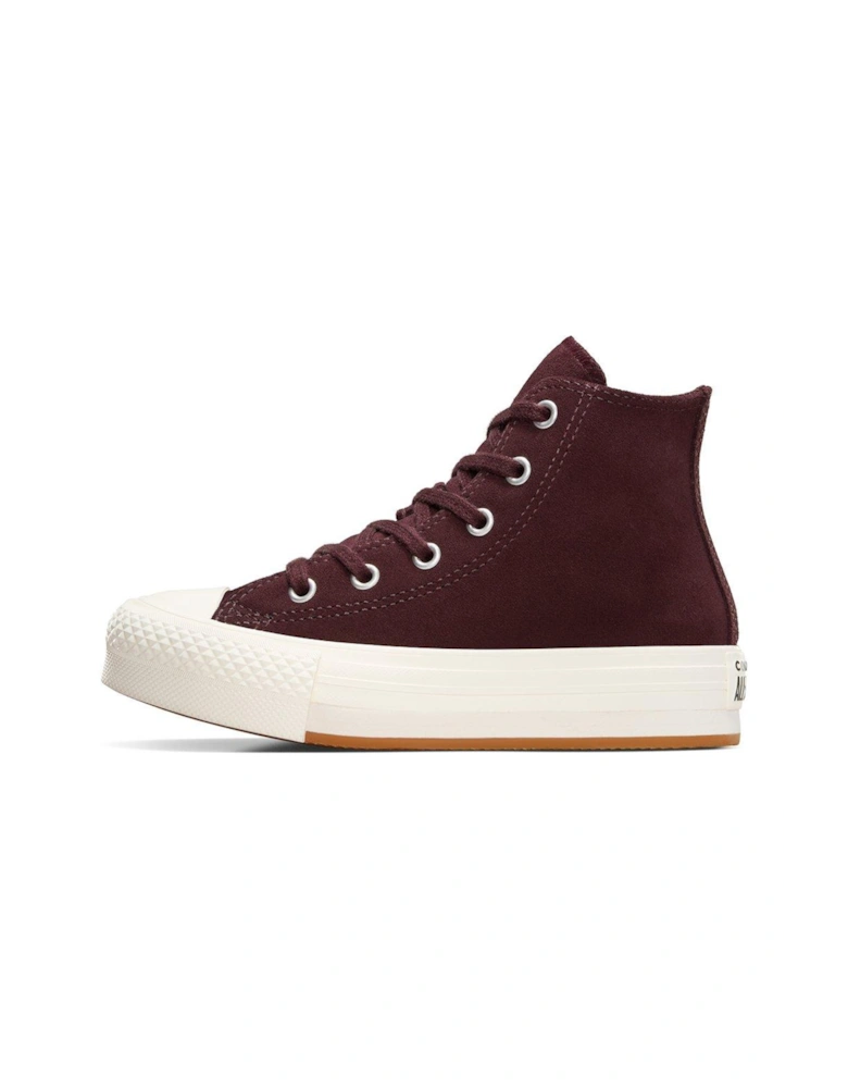 Kids Girls Eva Leather Lift Sport X Hoops - Dark Red